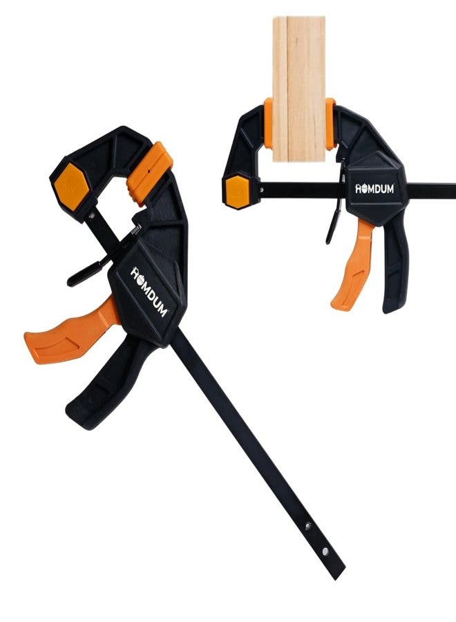 Homdum Quick Grip Bar clamp for woodworking One-Handed Release F type Ratchet clamp wood working size 150 x 60 mm with Durable Nylon Handle & scratchproof rubber grip (6inch) - Image 1